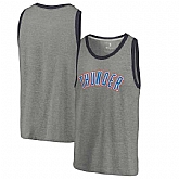 Oklahoma City Thunder Fanatics Branded Wordmark Tri-Blend Tank Top - Heathered Gray,baseball caps,new era cap wholesale,wholesale hats